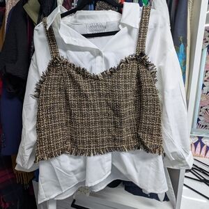 Mare Mare & Anthropologie Layered Vest NWOT, size 1X